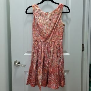 Coral pink and orange sunset tones dress